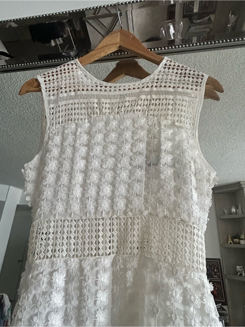 Style Mafia - White Textured Crochet lace Dress S - Picture 4 of 13